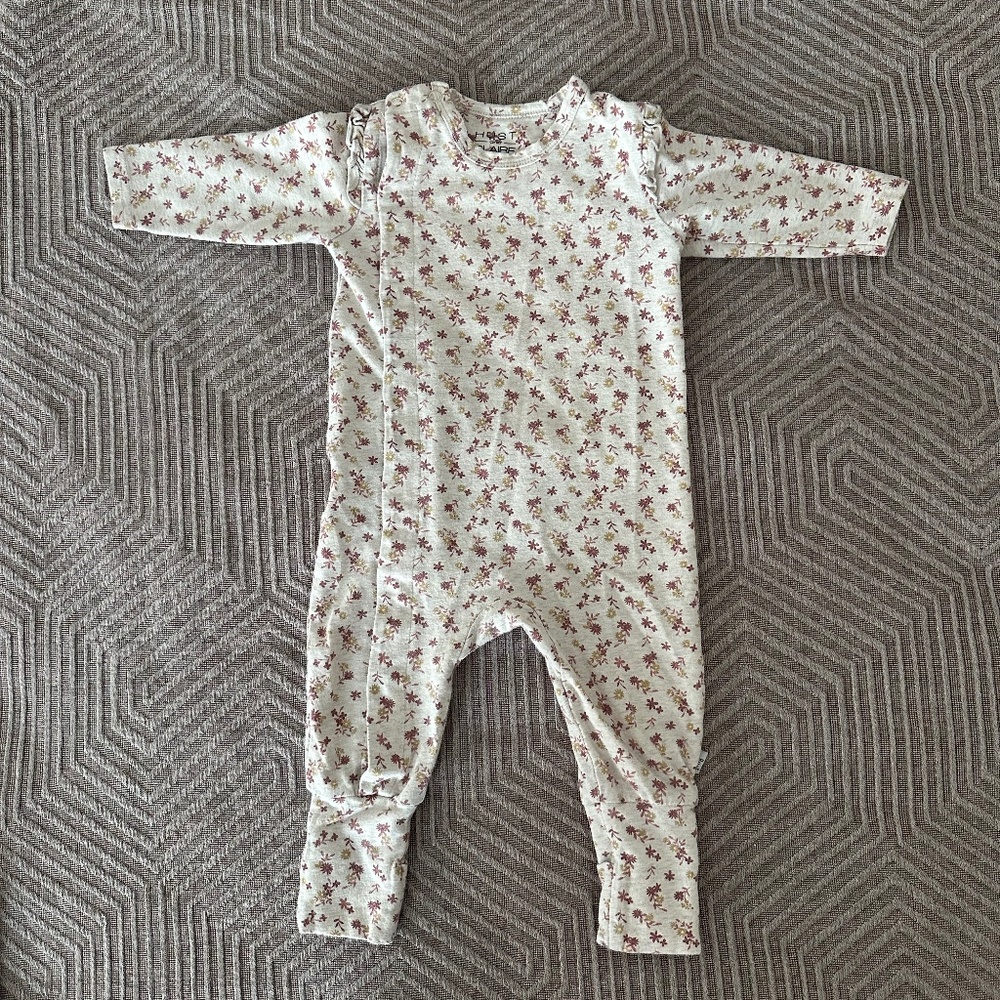 Floral baby pajamas